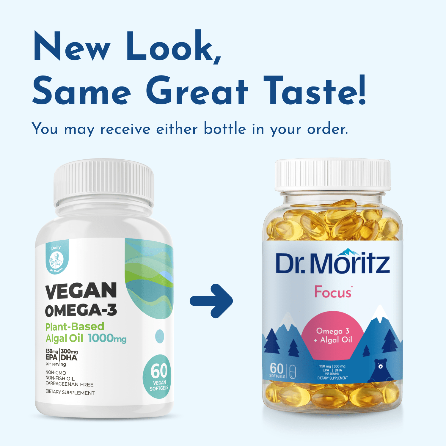 Vegan Omega 3 DHA & EPA Supplement - Dr. Moritz