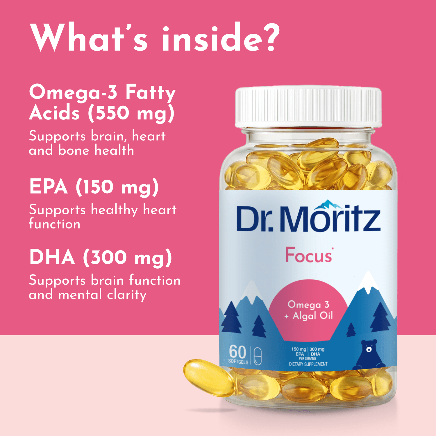 Vegan Omega 3 DHA & EPA Supplement - Dr. Moritz